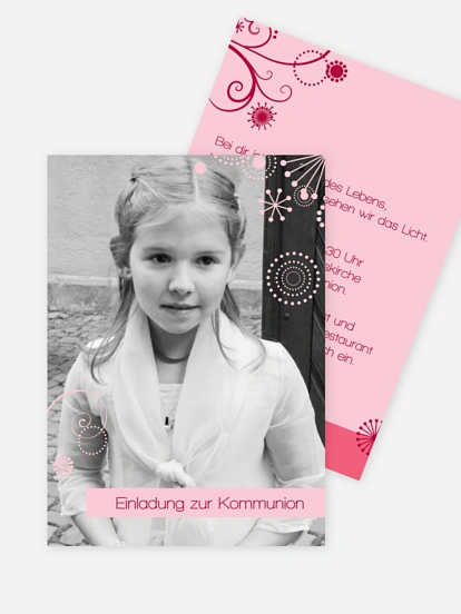 Kommunionseinladung "Sternblume"