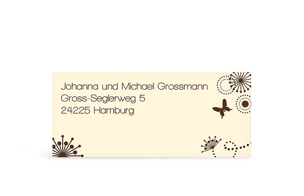 Adressaufkleber "Sternblume"