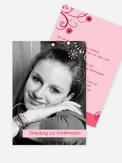 Konfirmationseinladung "Sternblume"
