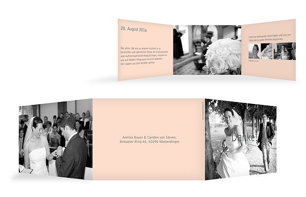 Dankeskarte Hochzeit „Farbreich“