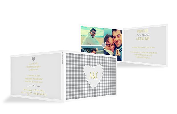 Hochzeitseinladung "Vichy Karo“