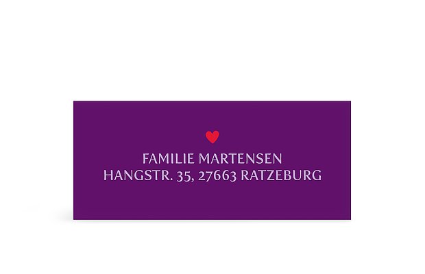 Adressaufkleber "von Herzen"