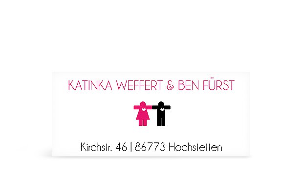 Absenderaufkleber "Mann & Frau"