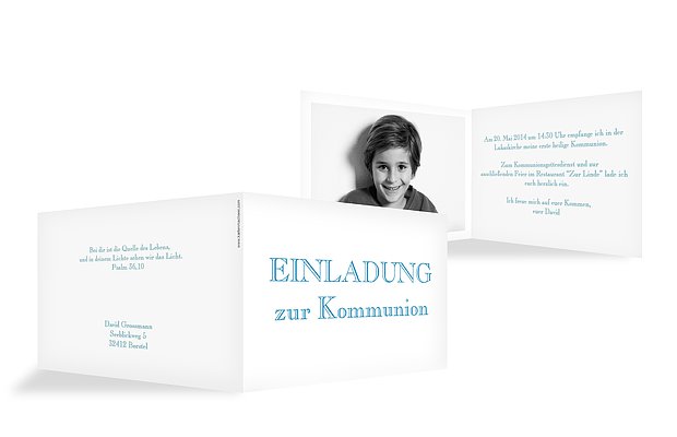 Kommunionseinladung "Schriftlich"