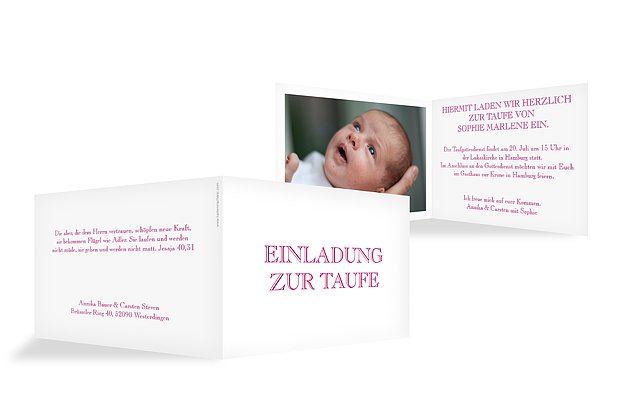 Taufeinladung “Schriftlich“