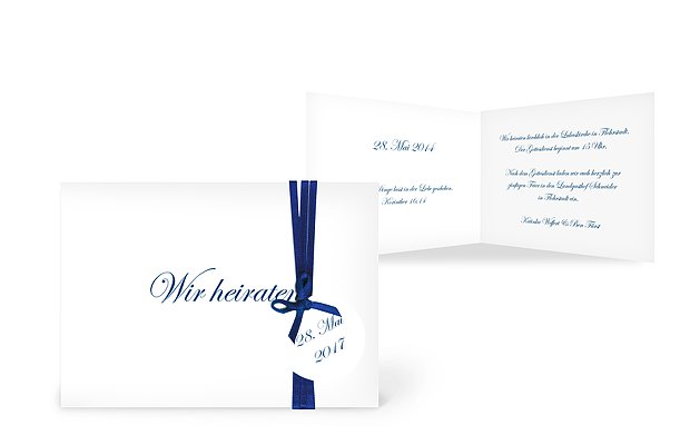 Hochzeitseinladung „Schriftlich“