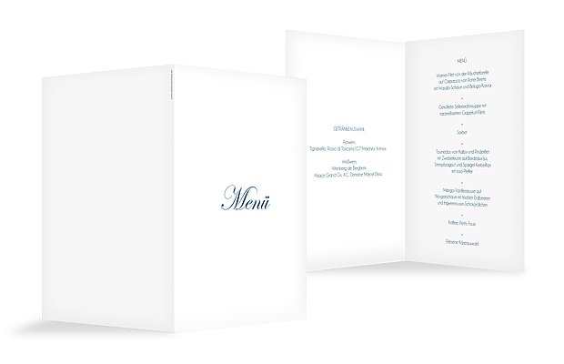 Menükarte „Schriftlich“