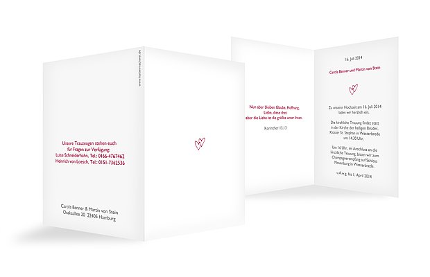 Hochzeitseinladung "Herz"