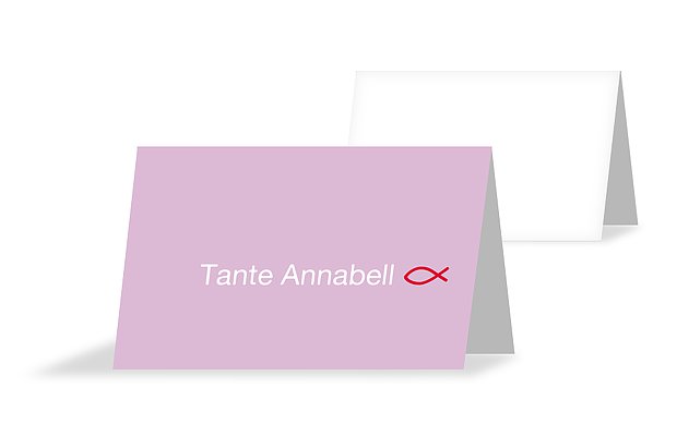 Tischkarte Kommunion "Farblich"