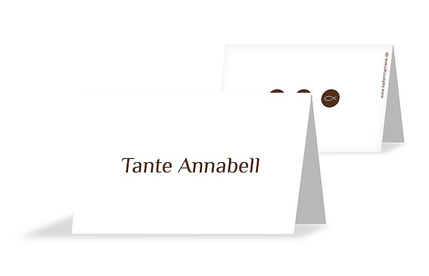 Tischkarte Taufe "Symbole"