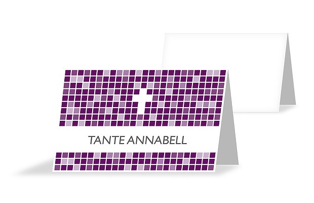 Tischkarte Kommunion "Mosaik"