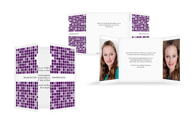 Konfirmationseinladung „Mosaik“