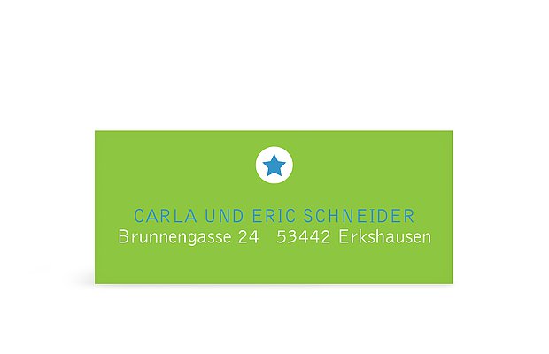 Absenderaufkleber "Stern"