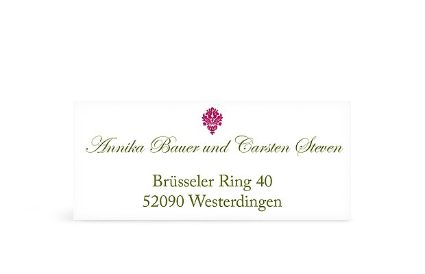 Absenderaufkleber "Barock"