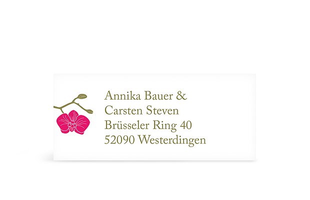 Absenderaufkleber "Orchidee"
