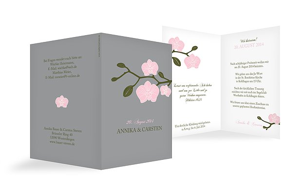 Hochzeitseinladung "Orchidee"