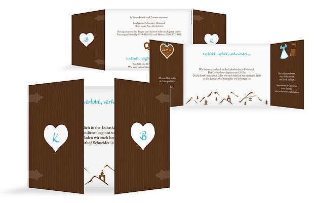 Hochzeitseinladung "Zünftig"