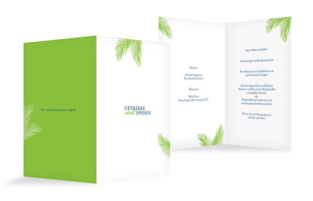 Hochzeitsmenü "Palmenblatt"