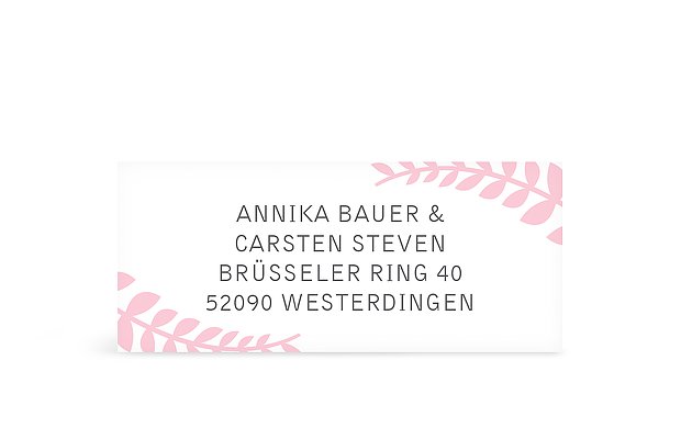 Absenderaufkleber "Camelia"