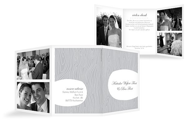 Dankeskarte Hochzeit „Grove“
