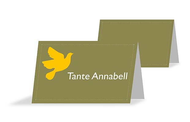 Tischkarte Kommunion "Taube"