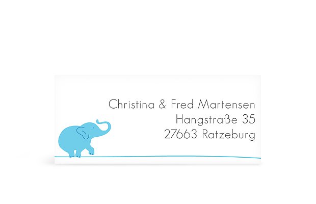 Adressaufkleber "Elefant"
