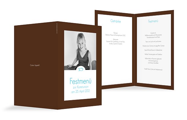 Menükarte Kommunion „Fisch“