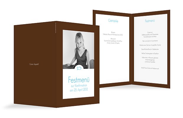 Menükarte Konfirmation „Fisch“