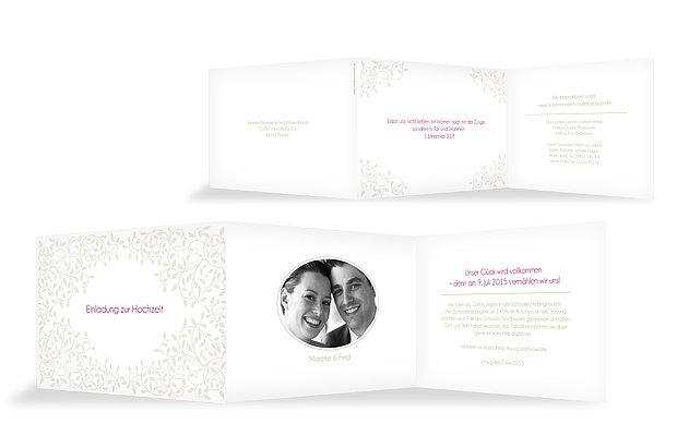 Hochzeitseinladung „Romance“