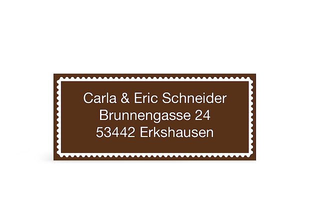 Absenderaufkleber „Briefmarke“
