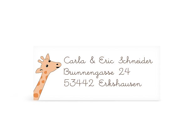 Absenderaufkleber „Giraffe“