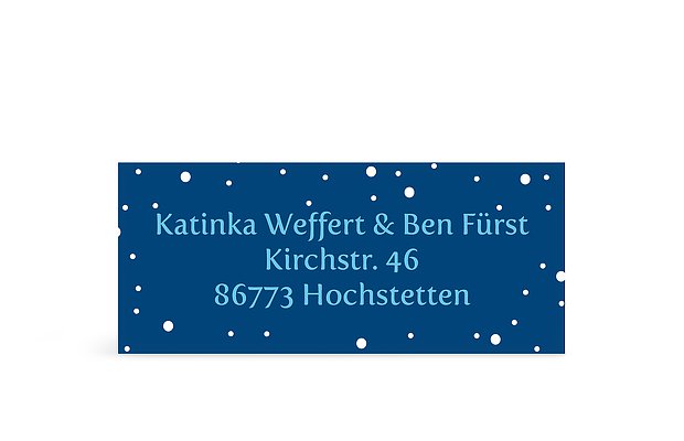 Adressaufkleber „Schnee“