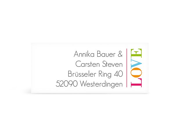 Absenderaufkleber "LOVE"