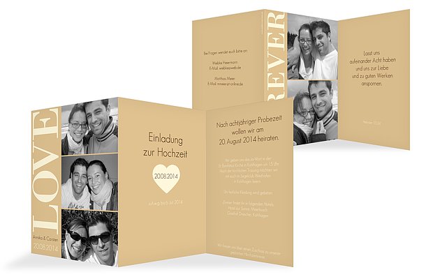 Hochzeitseinladung "LOVE"