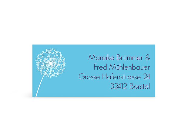 Absenderaufkleber "Pusteblume"