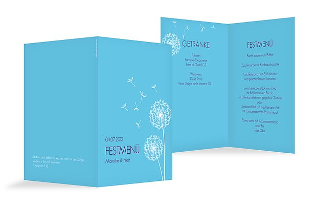 Menükarte "Pusteblume"