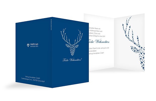 Weihnachtskarten "Kristallhirsch"