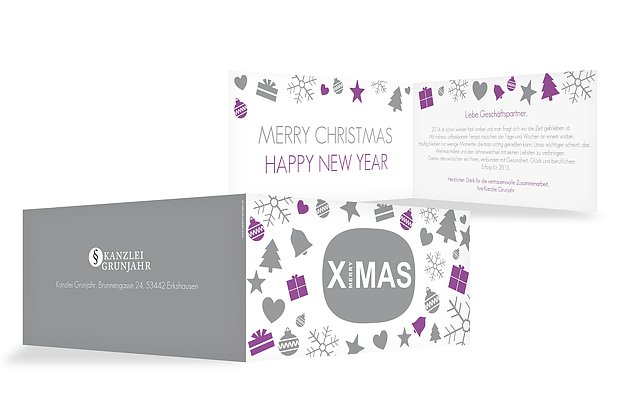 Weihnachtskarten "X-Elements"