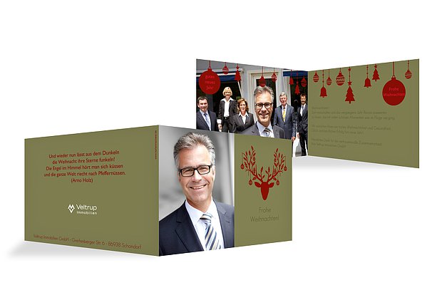 Weihnachtskarten "Kugelhirsch"