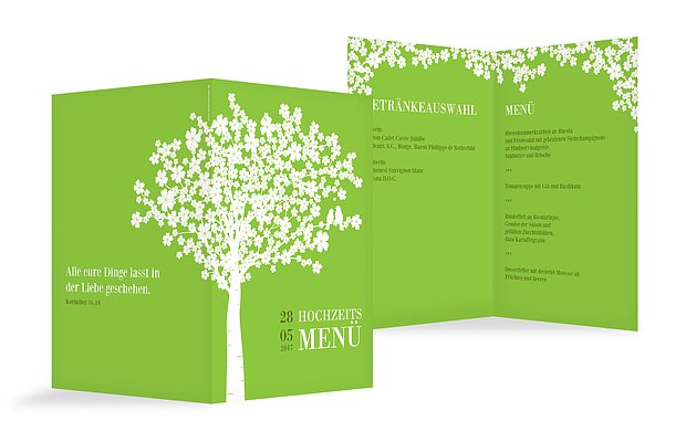 Menükarte „Kirschblüten“