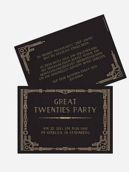 Partyeinladung "Golden Twenties"
