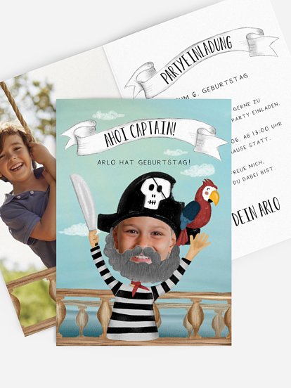 Kindergeburtstagseinladung "Pirate Captain"