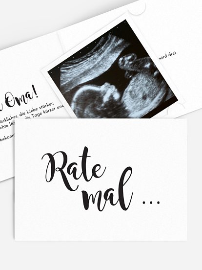 Schwangerschaftskarten "Ratet mal"
