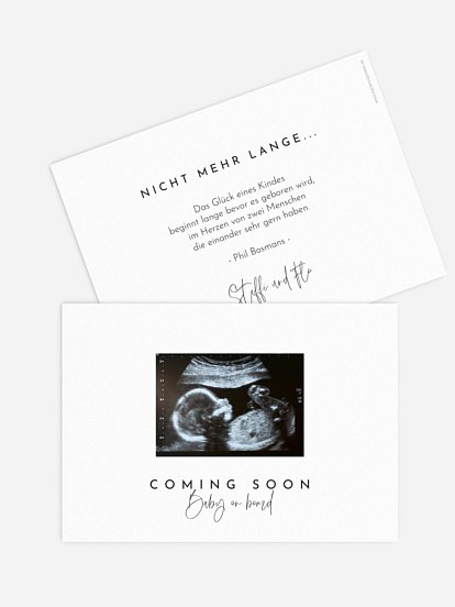 Schwangerschaftskarten "Coming Soon"