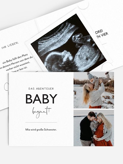 Schwangerschaftskarten "Abenteuer Baby"