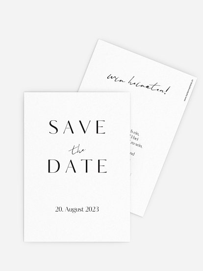 Save-the-Date Karte "Purely"