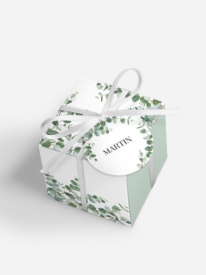 Gastgeschenkbox personalisiert "Natural Greenery"
