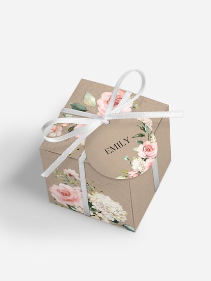 Gastgeschenkbox personalisiert "Soft Florals"
