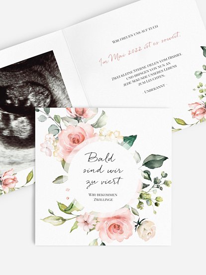 Schwangerschaftskarten "Soft Florals"
