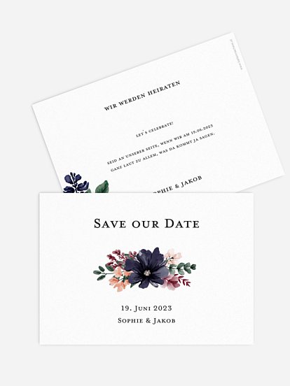 Save-the-Date Karte "Bouquet Frame"